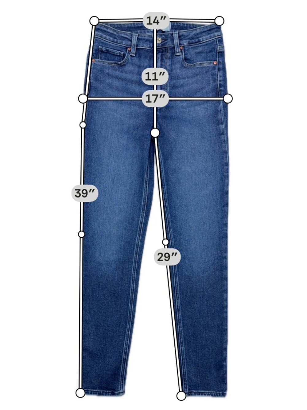 PAIGE Gemma High Rise Cigarette Jeans Womens Size 27 Sketchbook WA048 - Picture 3 of 15